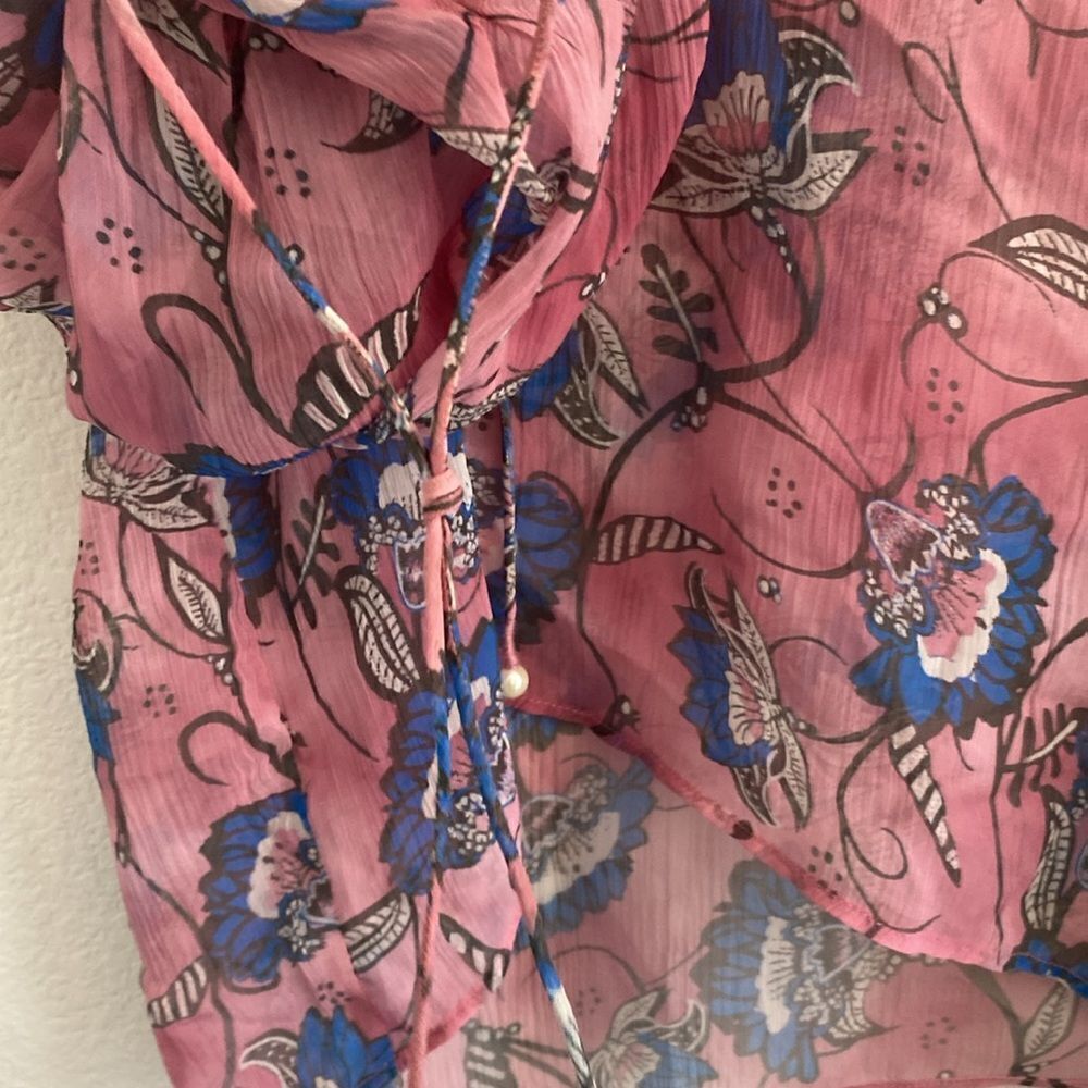 Cleobella Pink Floral Long-Sleeve Blouse - Picture 7 of 8